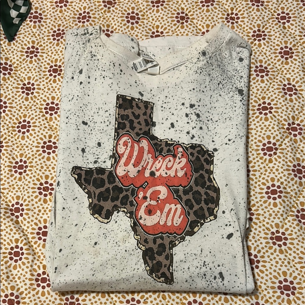 Wreck 'Em Texas Leopard Print T-Shirt